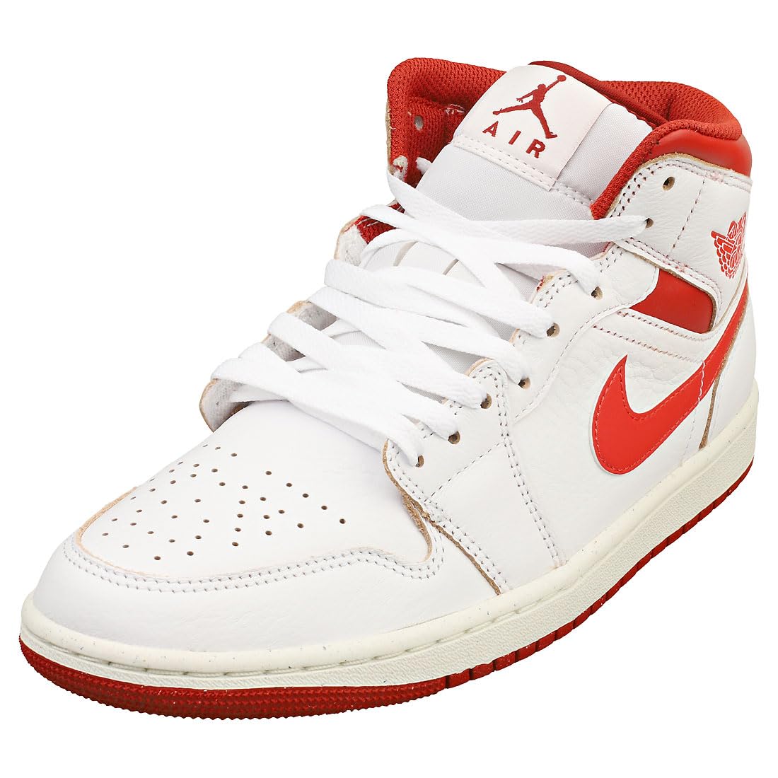 Nike Men's Air Jordan 1 Mid SE Sneaker White Lobster Dune Red Sail 160