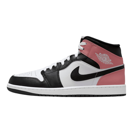 AIR JORDAN 1 MID "WHITE/BLACK-RUST PINK"