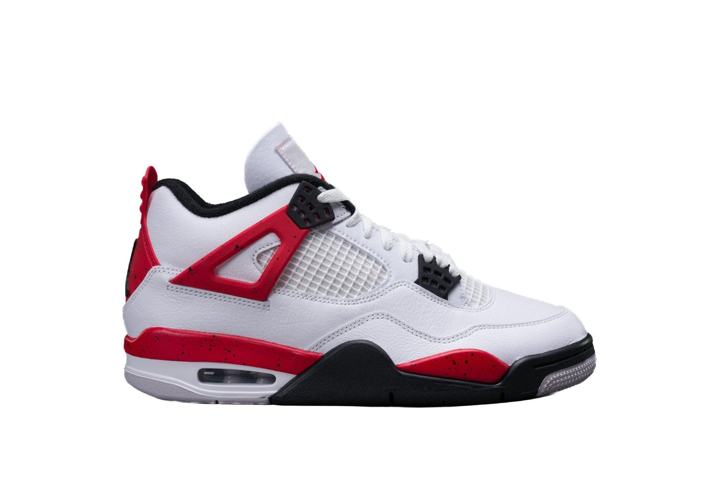 Jordan 4 Retro Mens Shoes White/Fire Red-black