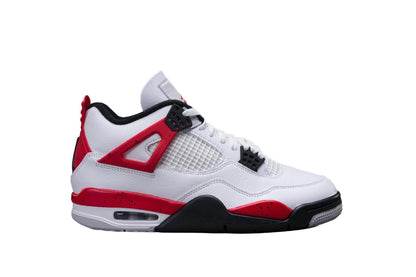 Jordan 4 Retro Mens Shoes White/Fire Red-black