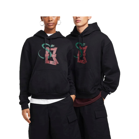Nike SB Skate Fleece Pullover Hoodie (FV7400-010, Black/White)