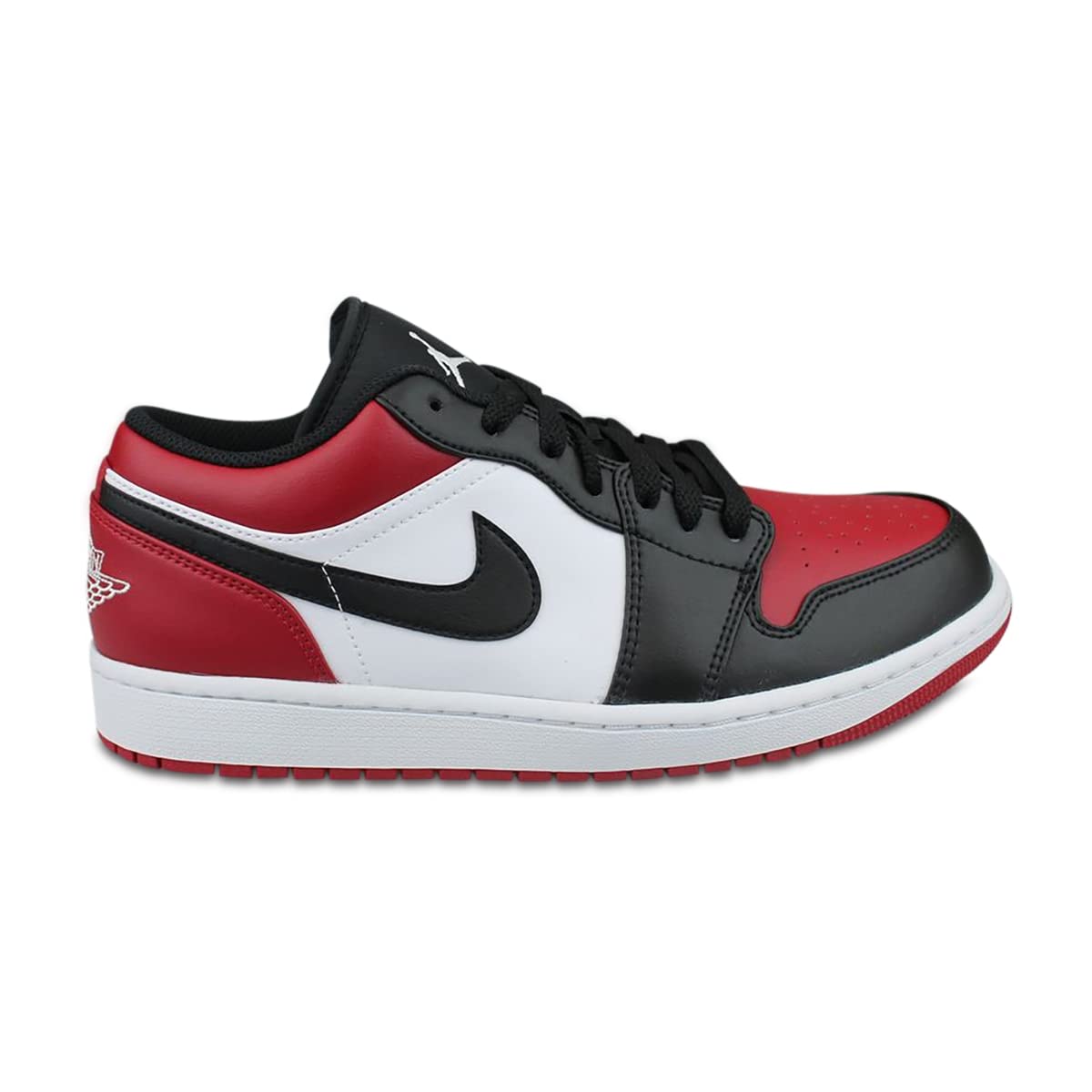 Nike Jordan 1 Low Bred Toe Men's Gym Red White Black