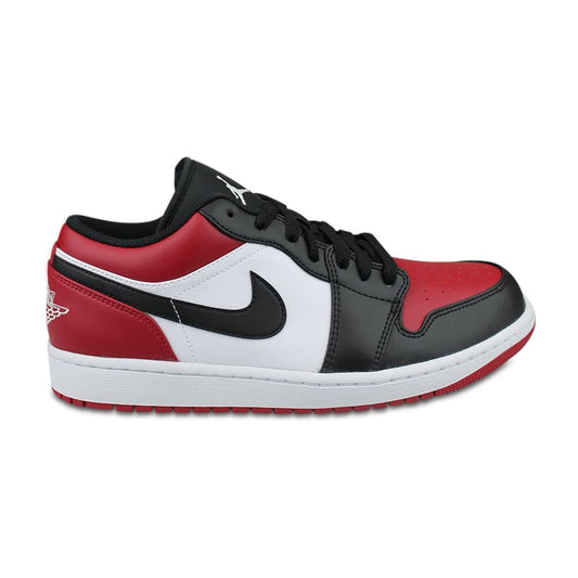Nike Jordan 1 Low Bred Toe Men's Gym Red White Black