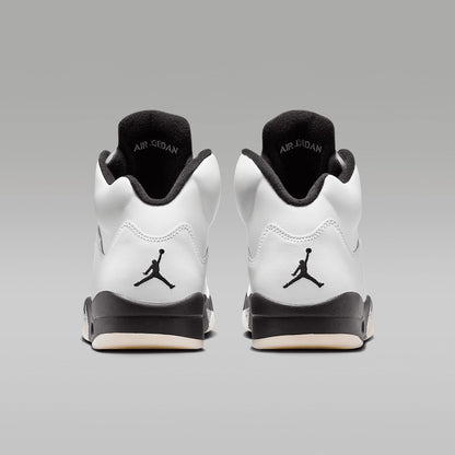 Air Jordan 5 Retro White and Black Men's Shoes (DD0587-110, White/Sail/Metallic Silver/Black)