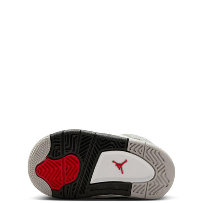 Nike Kids' Air Jordan 4 Retro Grade School Shoes Summit White/Fire Red