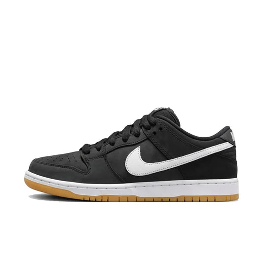 Nike Men's SB Dunk Low Pro Skate Shoes Black/White-black-gum Light Brown