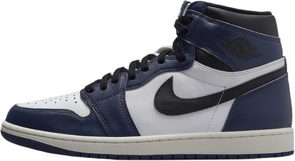 Nike Men's Air Jordan 1 Retro High OG Sneaker Midnight Navy/White/Sail/Black