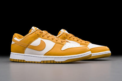 Nike Women's Dunk Low Next Nature Sneaker Phantom/Gold Suede/White/Volt