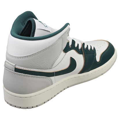 Jordan Men's 1 Mid SE White/Oxidized Green-Sail (FQ7720 103) - 11.5