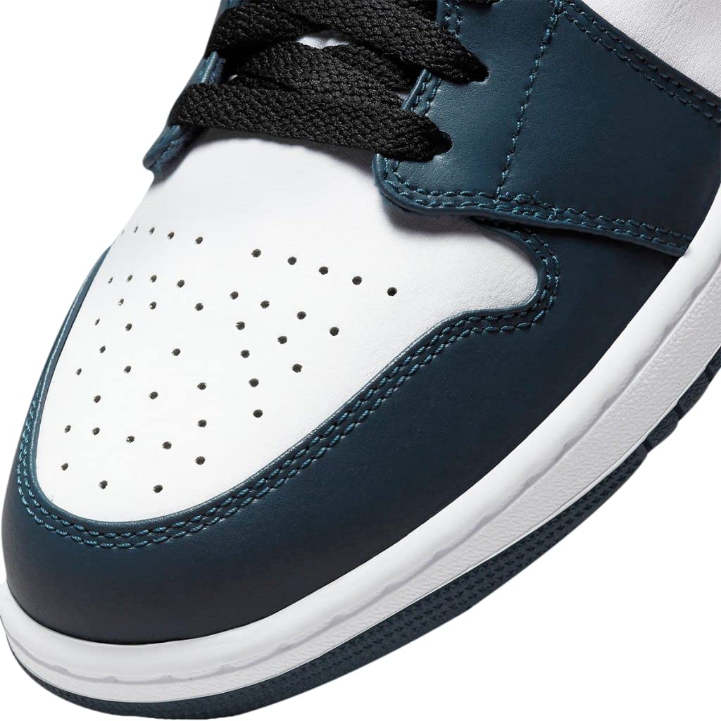 Nike Men's Air Jordan 1 Mid Sneaker, Armory Navy/White/Black