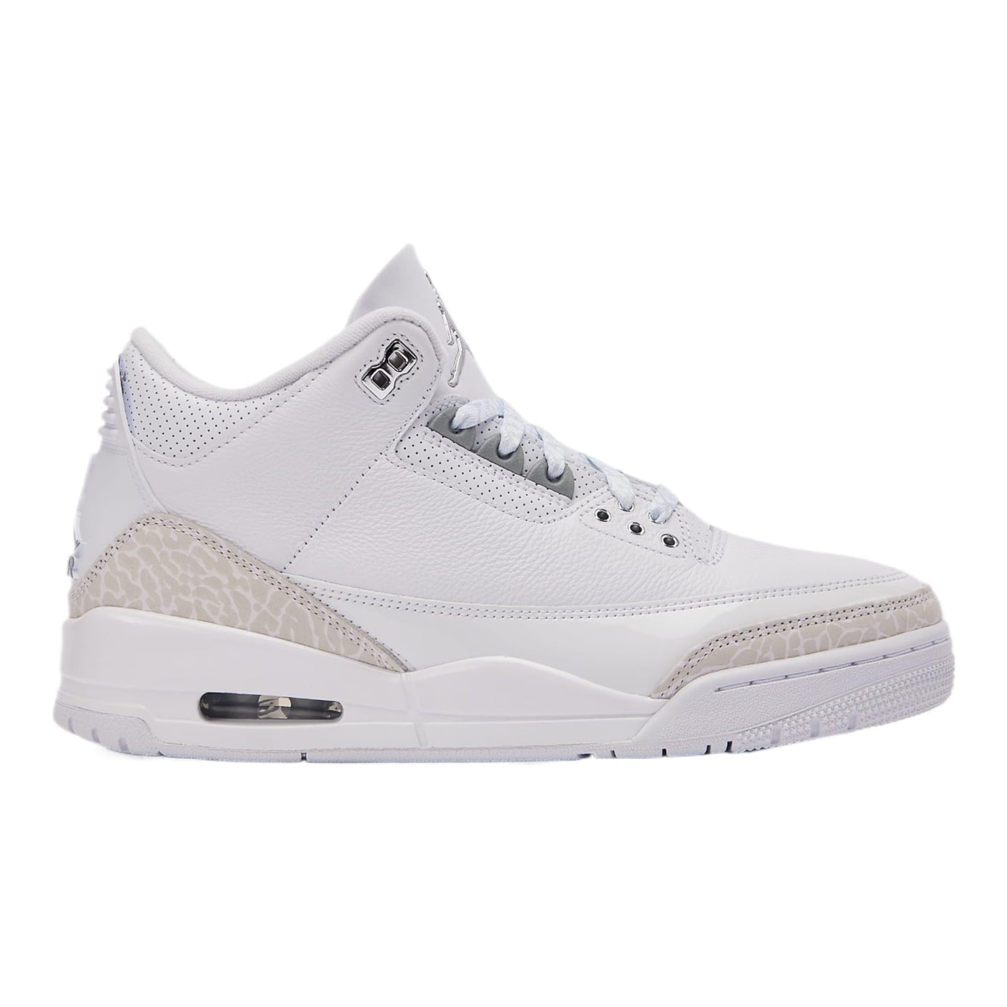 AIR JORDAN 3 RETRO WHITE AND SILVER
