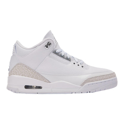 AIR JORDAN 3 RETRO WHITE AND SILVER
