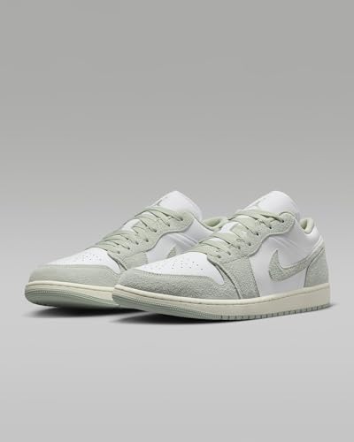 Nike Men's Air Jordan 1 Low SE Sneaker White/Seafoam/Sail