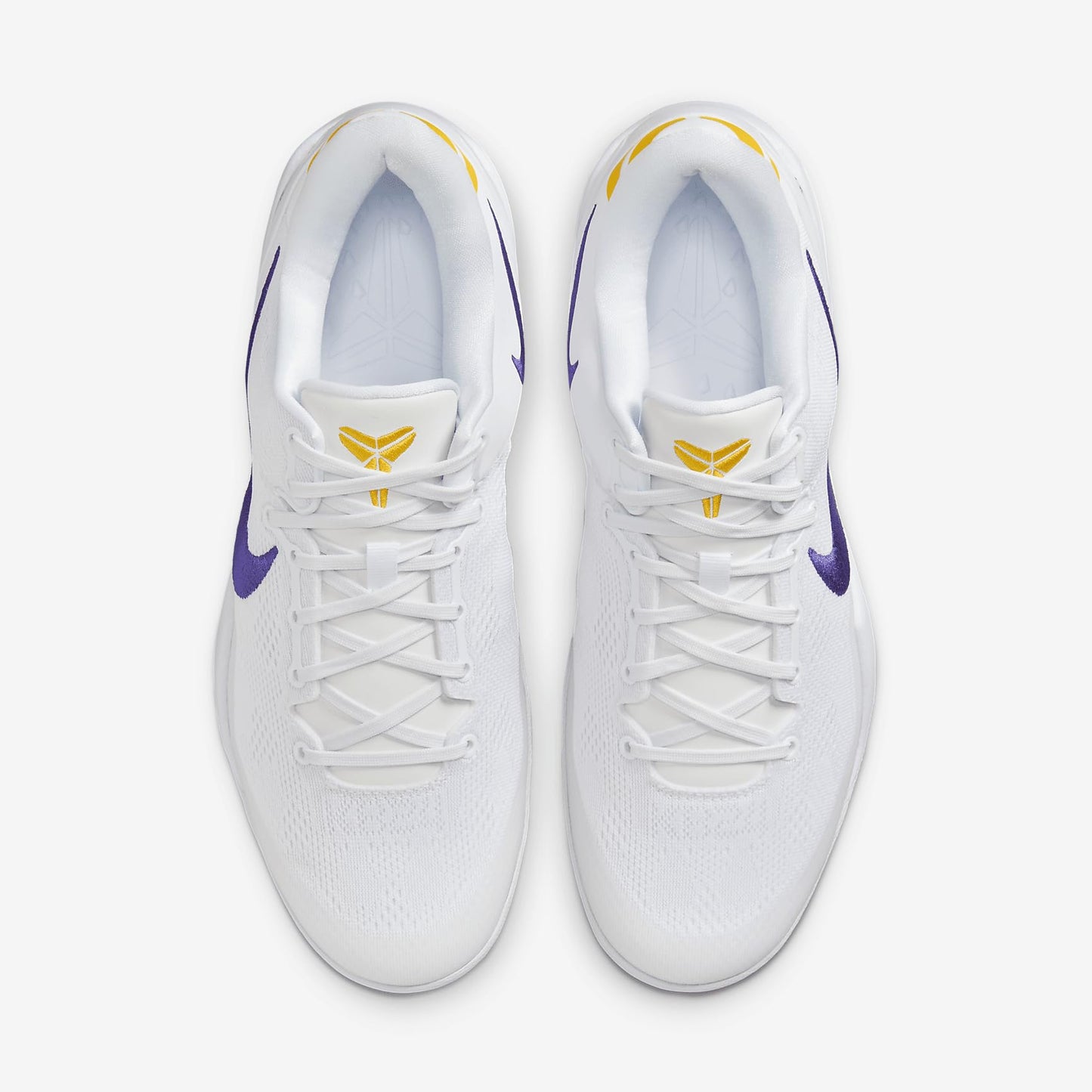 Kobe VIII Protro Basketball Shoes (HF9550-100, White/University Gold/Court Purple)