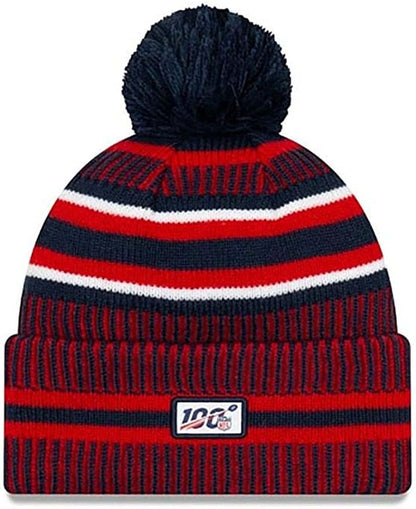 New Era Authentic Collection Patriots New England Cold Weather Bear Cuffed Knit Beanie Skully Cap Hat One Size Fit Most