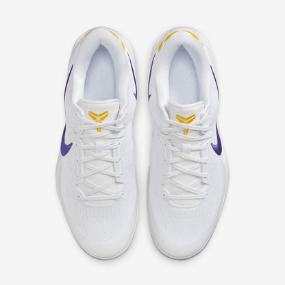 Kobe VIII Protro Basketball Shoes (HF9550-100, White/University Gold/Court Purple)