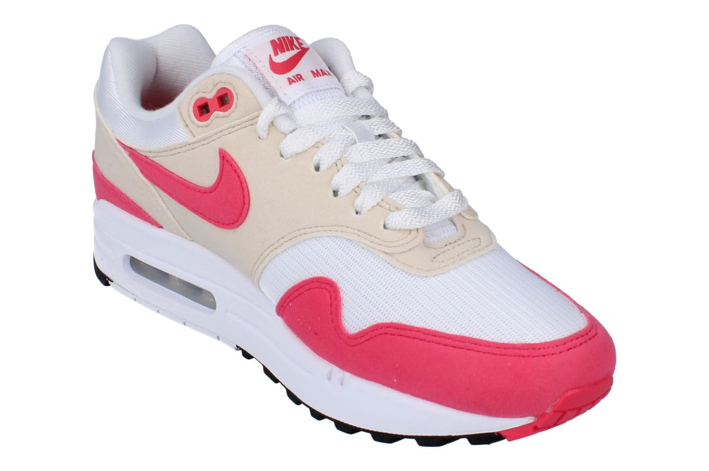 Nike Women's Air Max 1 Shoes White Aster Pink Lt Orewood Brn Black