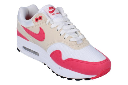 Nike Women's Air Max 1 Shoes White Aster Pink Lt Orewood Brn Black