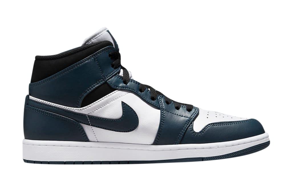 Nike Men's Air Jordan 1 Mid Sneaker, Armory Navy/White/Black