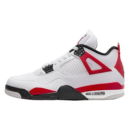 Jordan 4 Retro Mens Shoes White/Fire Red-black