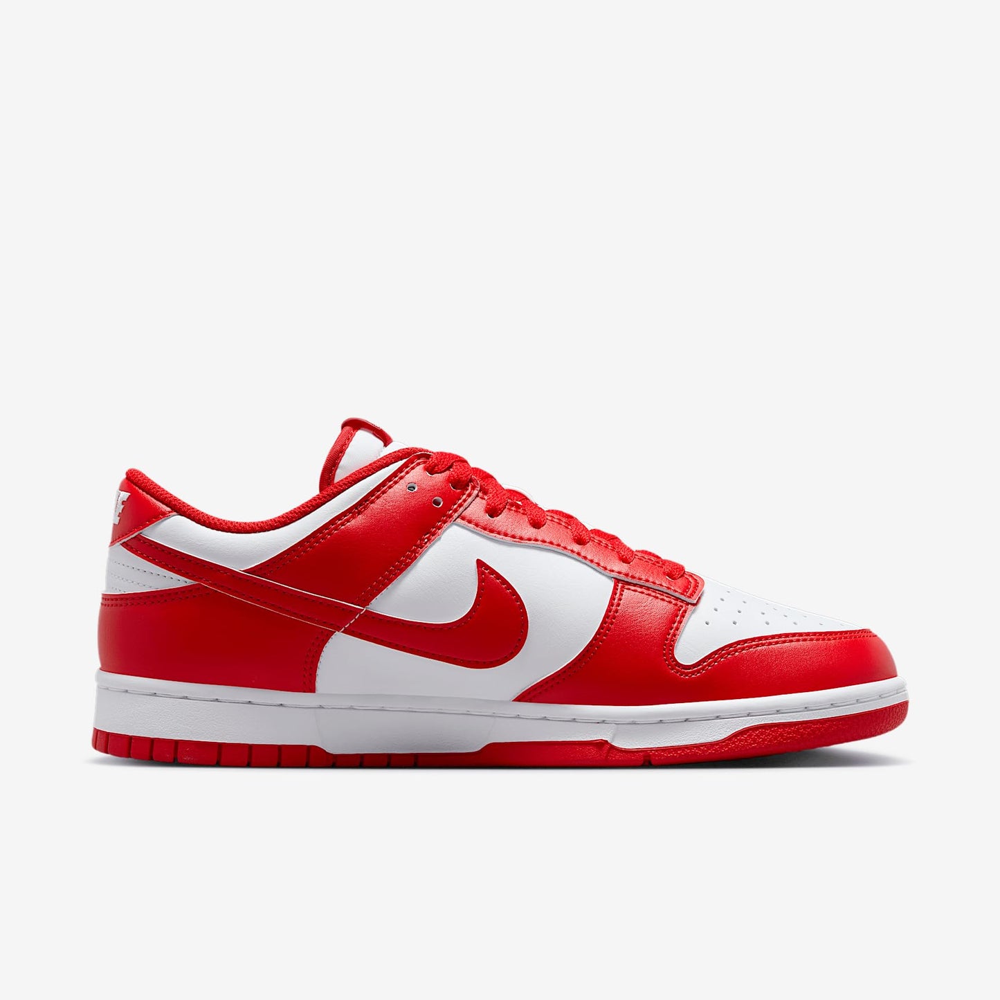Nike Dunk Low Retro Men's Shoes (HF5441-104, White/White/University Red)