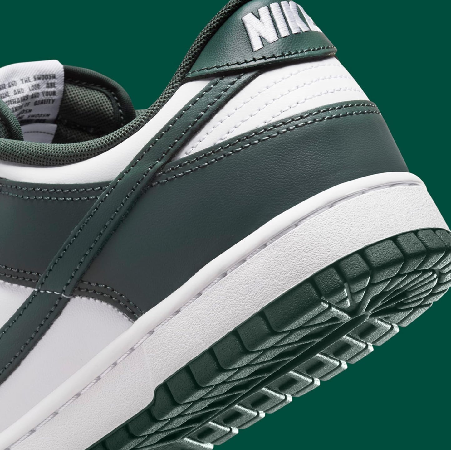 Nike Men's Dunk Low Retro White/White/Vintage Green
