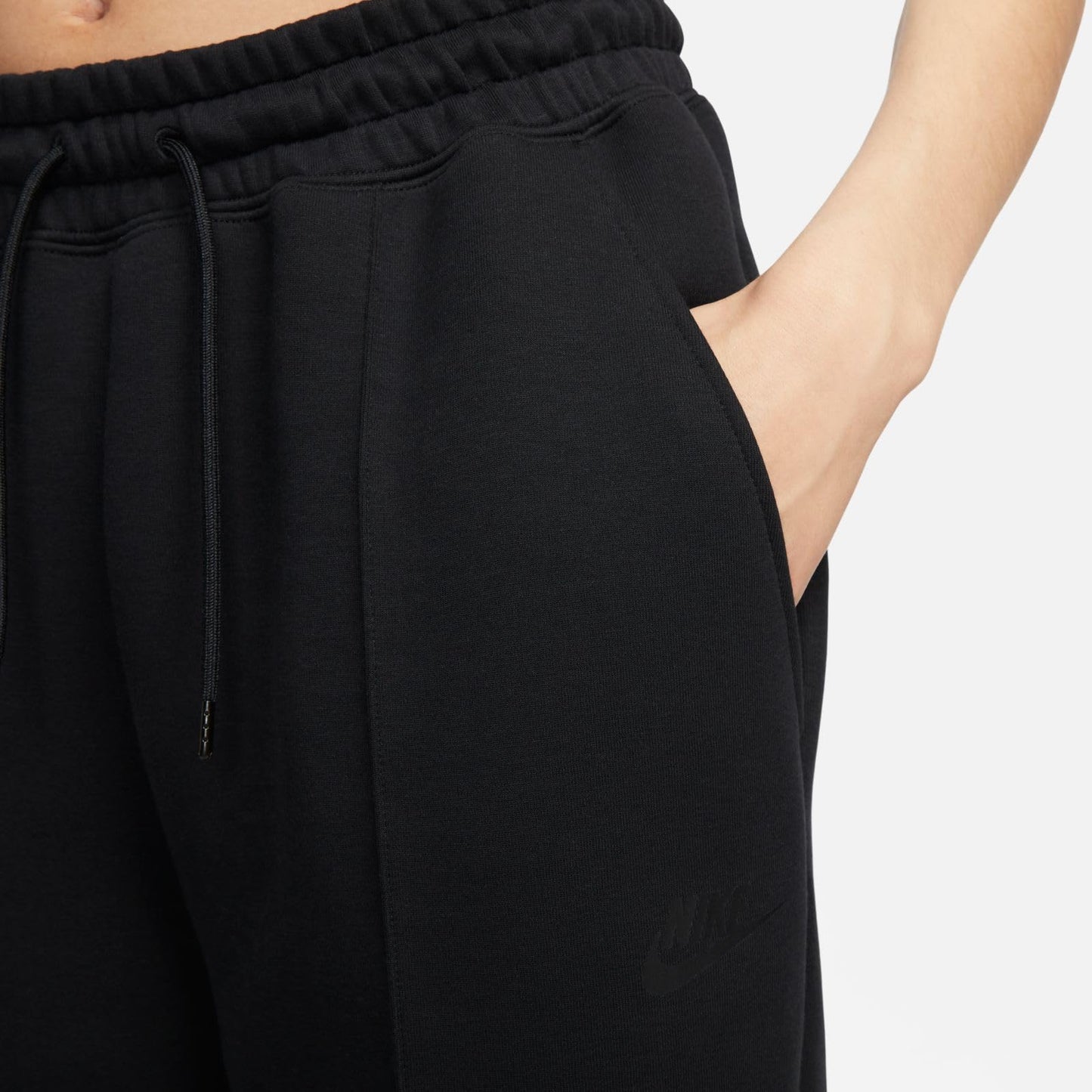 Nike Sportswear Tech Fleece Women's Mid-Rise Joggers Womens Size - M Black/Black