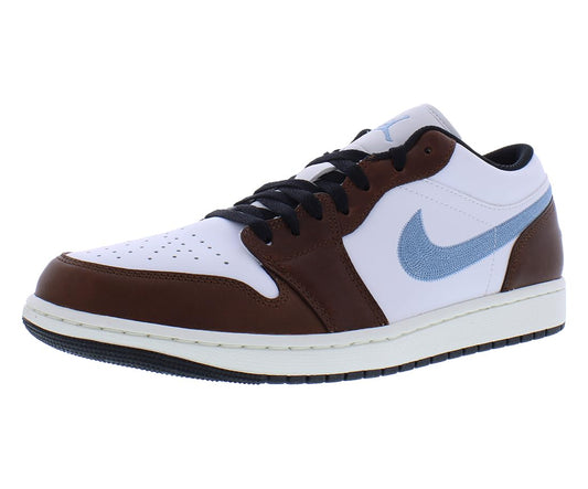 Nike Air Jordan 1 Low SE Mens Shoes White Black Sail Blue Grey