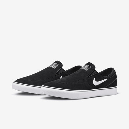 Nike SB Janoski+ Slip Skate Shoes (FN5893-001, Black/Black/Black/White)