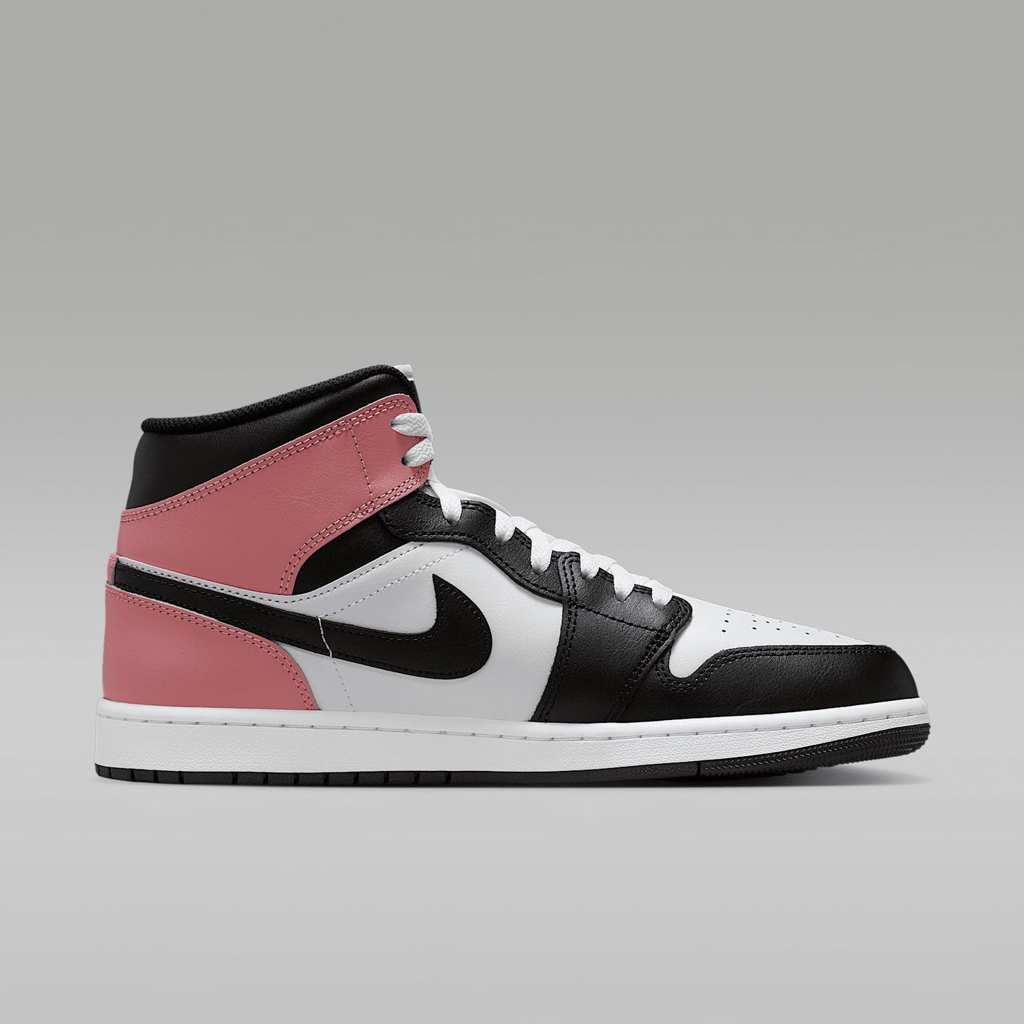 AIR JORDAN 1 MID "WHITE/BLACK-RUST PINK"