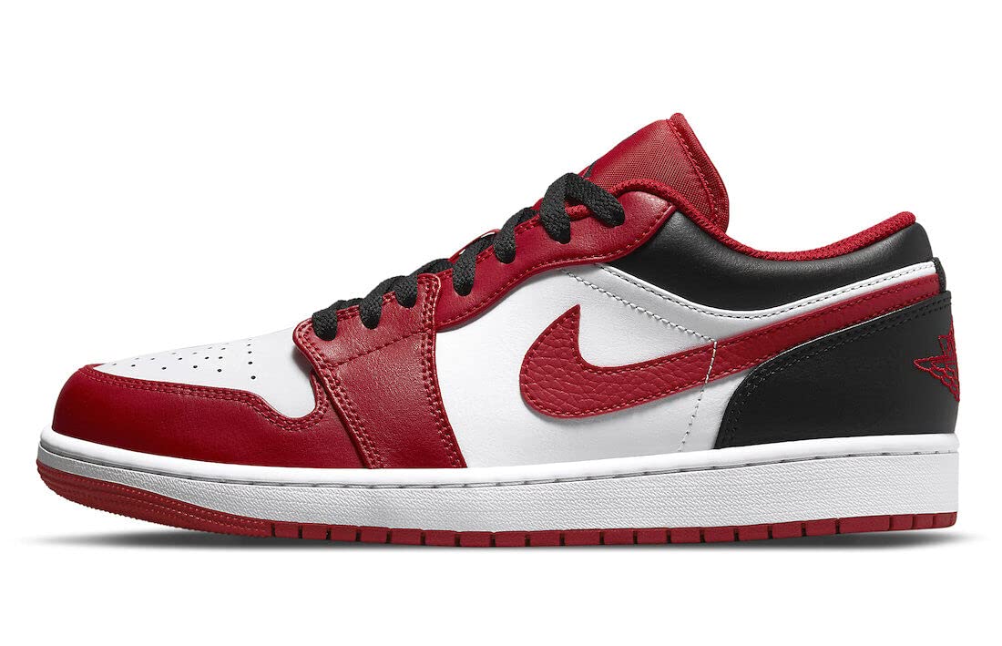 Nike Mens Air Jordan 1 Low Shoes White Red and Black