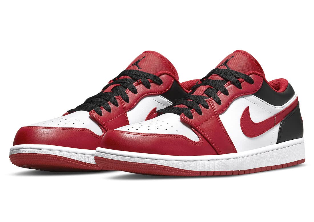 Nike Mens Air Jordan 1 Low Shoes White Red and Black
