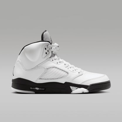 Air Jordan 5 Retro White and Black Men's Shoes (DD0587-110, White/Sail/Metallic Silver/Black)