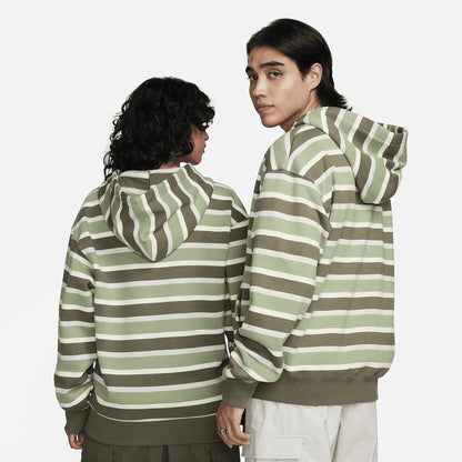 Nike SB Full-Zip Fleece Skate Hoodie (FN2512-113, Coconut Milk/Oil Green/White) Size Small