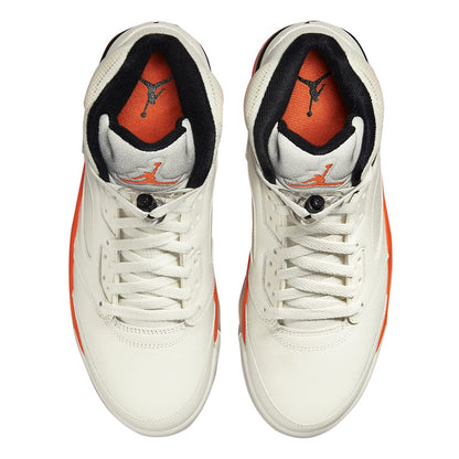 Nike Air Jordan 5 Retro Se Mens Basketball Trainers Sneakers Shoes White/Orange