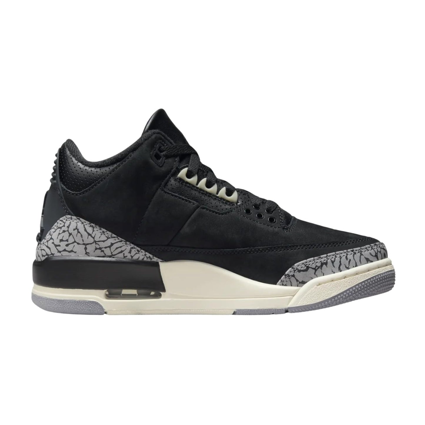 Air Jordan 3 Retro Womens Shoes Off Noir/Black-SAIL Size-9