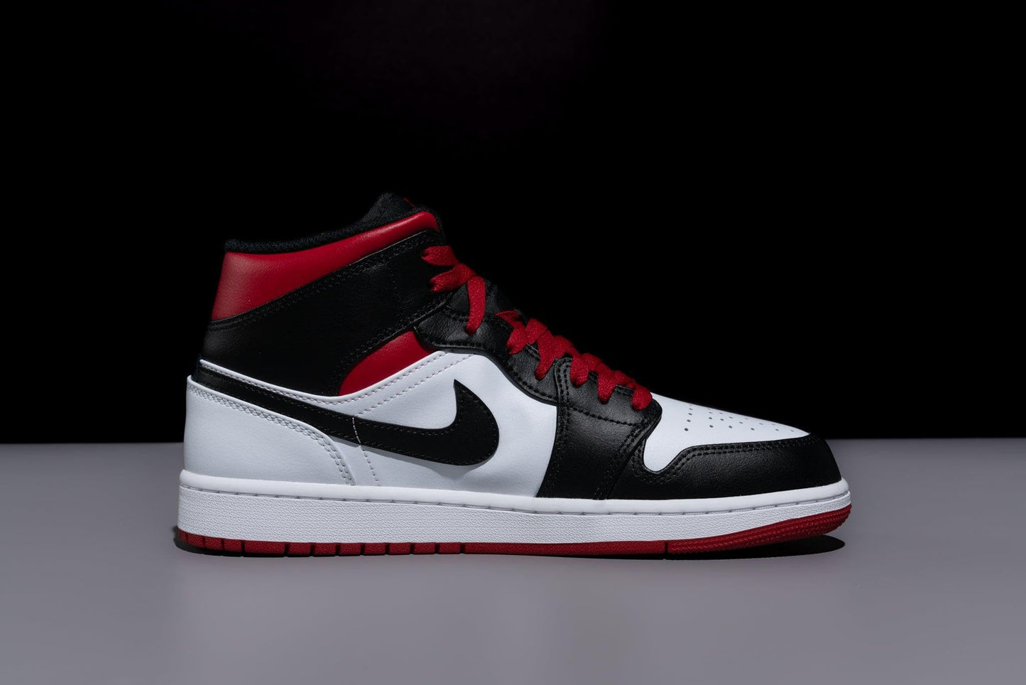 White / Gym Red Black Nike Air Jordan 1 Mid
