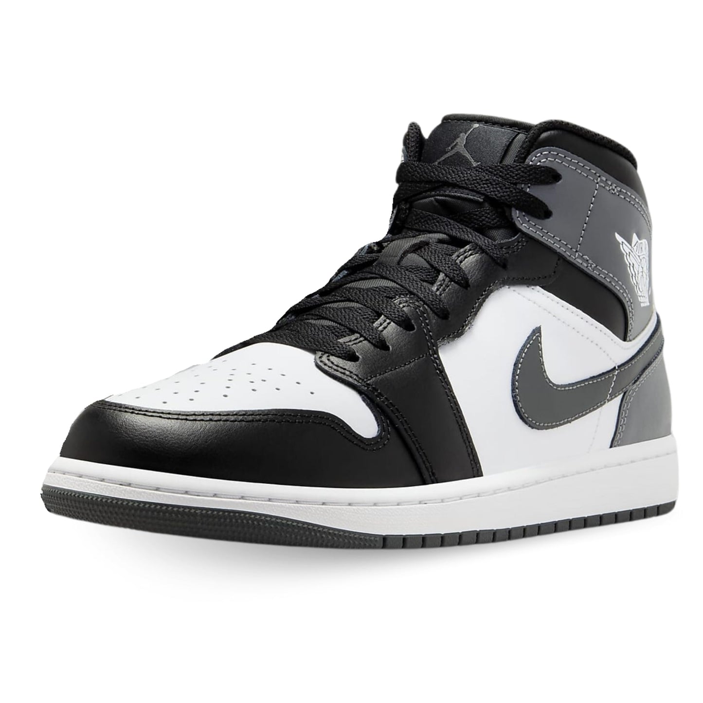 Air Jordan 1 Mid Men's Shoes (DQ8426-001, Black/White/Iron Grey)