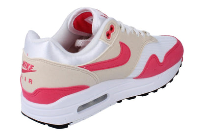Nike Women's Air Max 1 Shoes White Aster Pink Lt Orewood Brn Black