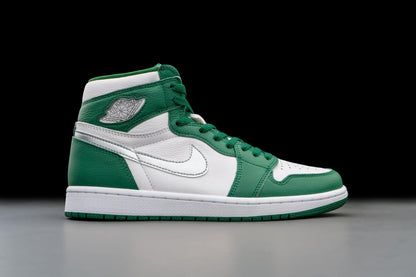 Jordan Men's 1 Retro High OG shoes, Gorge Green/Metallic Silver-wh