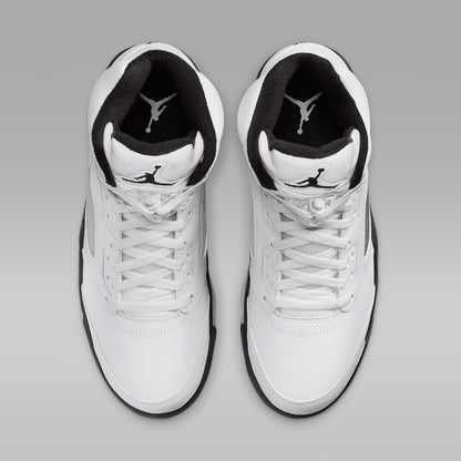 Air Jordan 5 Retro White and Black Men's Shoes (DD0587-110, White/Sail/Metallic Silver/Black)