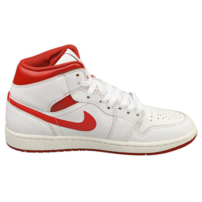 Nike Men's Air Jordan 1 Mid SE Sneaker White Lobster Dune Red Sail 160