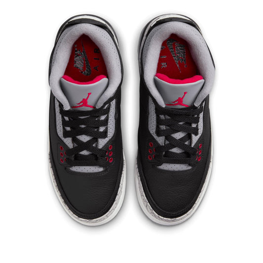 Nike Kids' Air Jordan 3 Retro Shoes Black/White/Dark Charcoal
