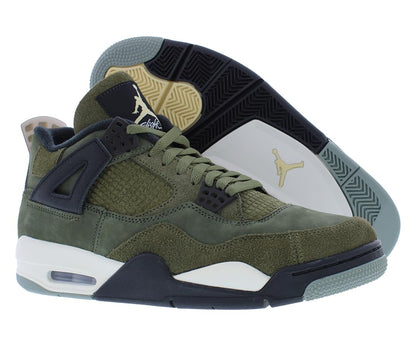 Nike Air Jordan 4 Retro Craft Mens Shoes Medium Olive/Pale Vanilla