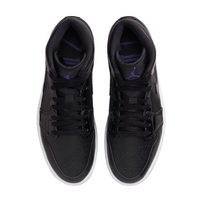 Nike Men's Air Jordan 1 Mid SE Sneaker Black/Dark Concord-white