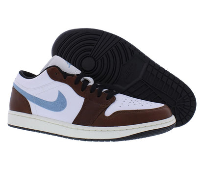 Nike Air Jordan 1 Low SE Mens Shoes White Black Sail Blue Grey
