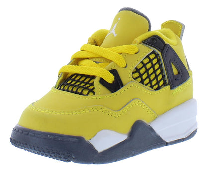 Nike Kid's Air Jordan 4 Retro Sneaker Black/White-tour Yellow