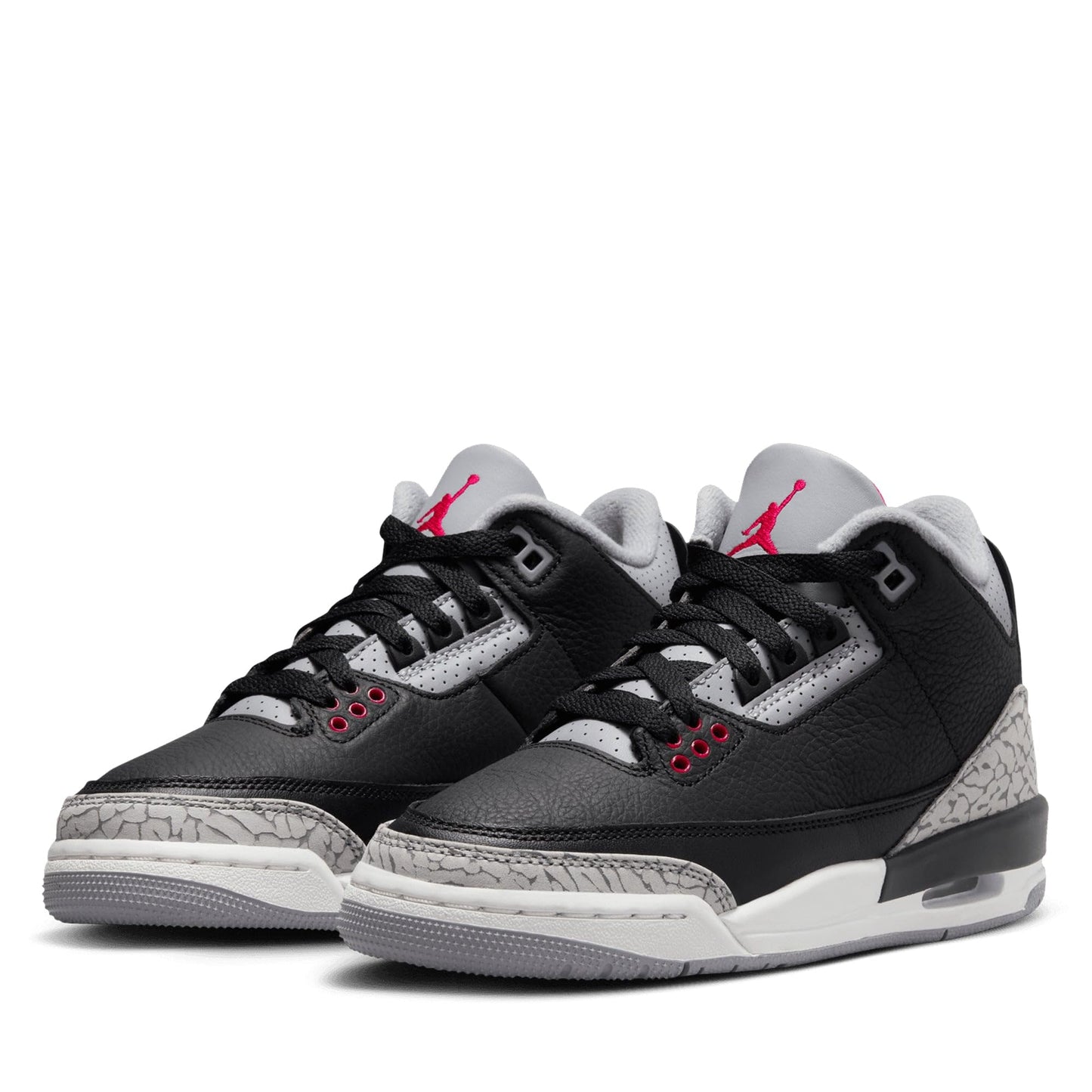Nike Kids' Air Jordan 3 Retro Shoes Black/White/Dark Charcoal