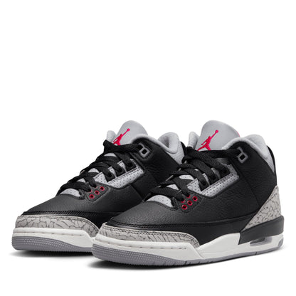 Nike Kids' Air Jordan 3 Retro Shoes Black/White/Dark Charcoal