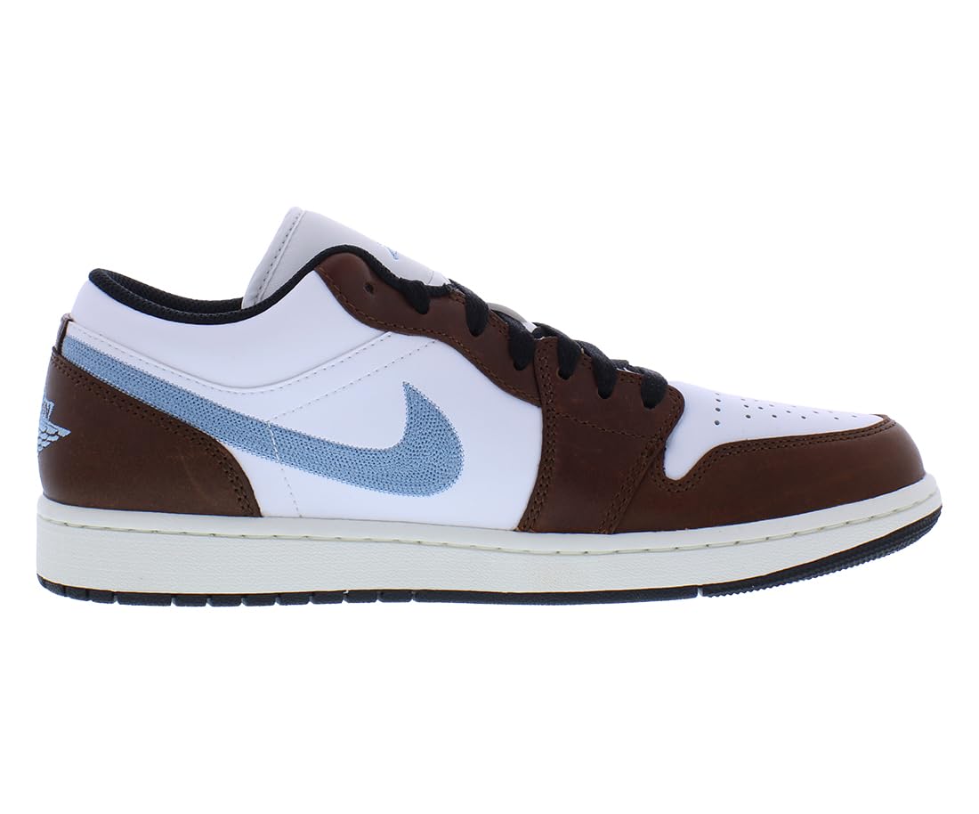 Nike Air Jordan 1 Low SE Mens Shoes White Black Sail Blue Grey